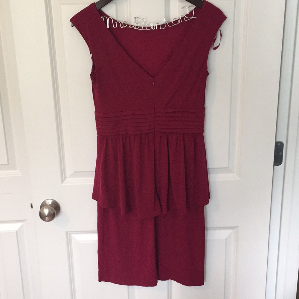 AB Studio ✨ - Raspberry Peplum Dress - Picture 3 of 7